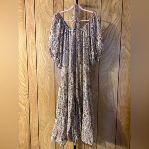 Davi & Dani Plus Size Paisley Boho Midi Dress